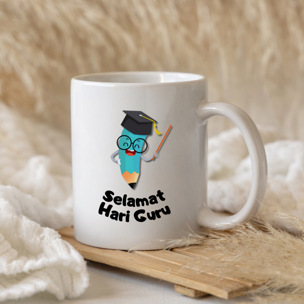 Souvenir Mug Custom Guru | Hadiah Perpisahan Kenaikan Kelas Kado Hari Guru