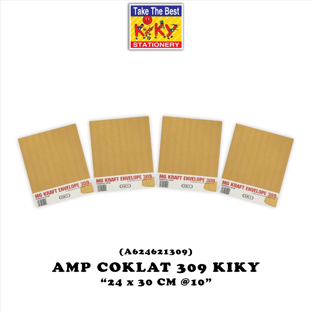 

KIKY Amplop Coklat No. 309 125gr Lem - 10 Lembar