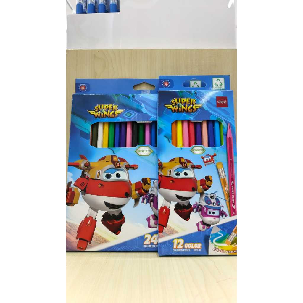 

DELI Colored Pencil Hexagonal Barrel With eraser MEWARNAI PENSIL WARNA PENGHAPUS