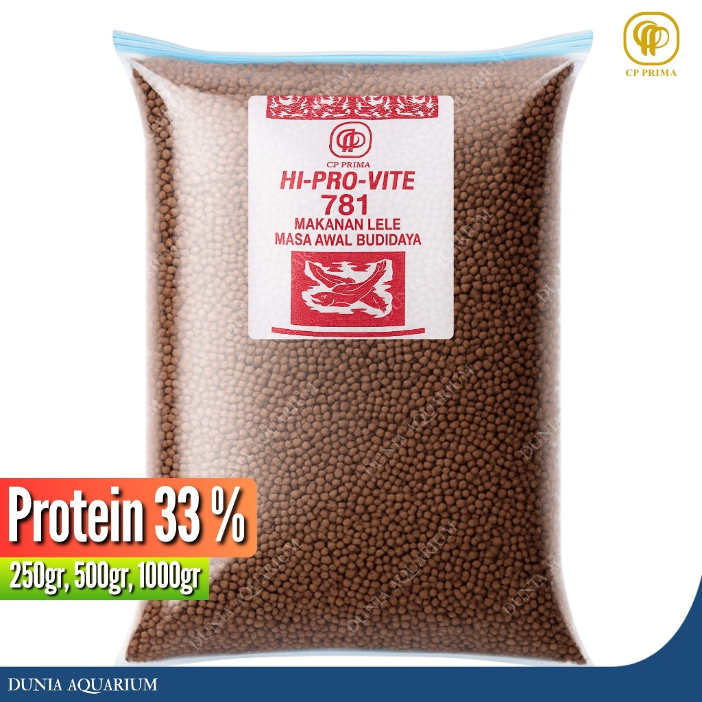 HI PROVITE 781 Pakan Ikan Kemasan 1kg dan 1/2kg - Pelet 781 Makanan Ikan Pelet Ikan Lele Nila Gurame