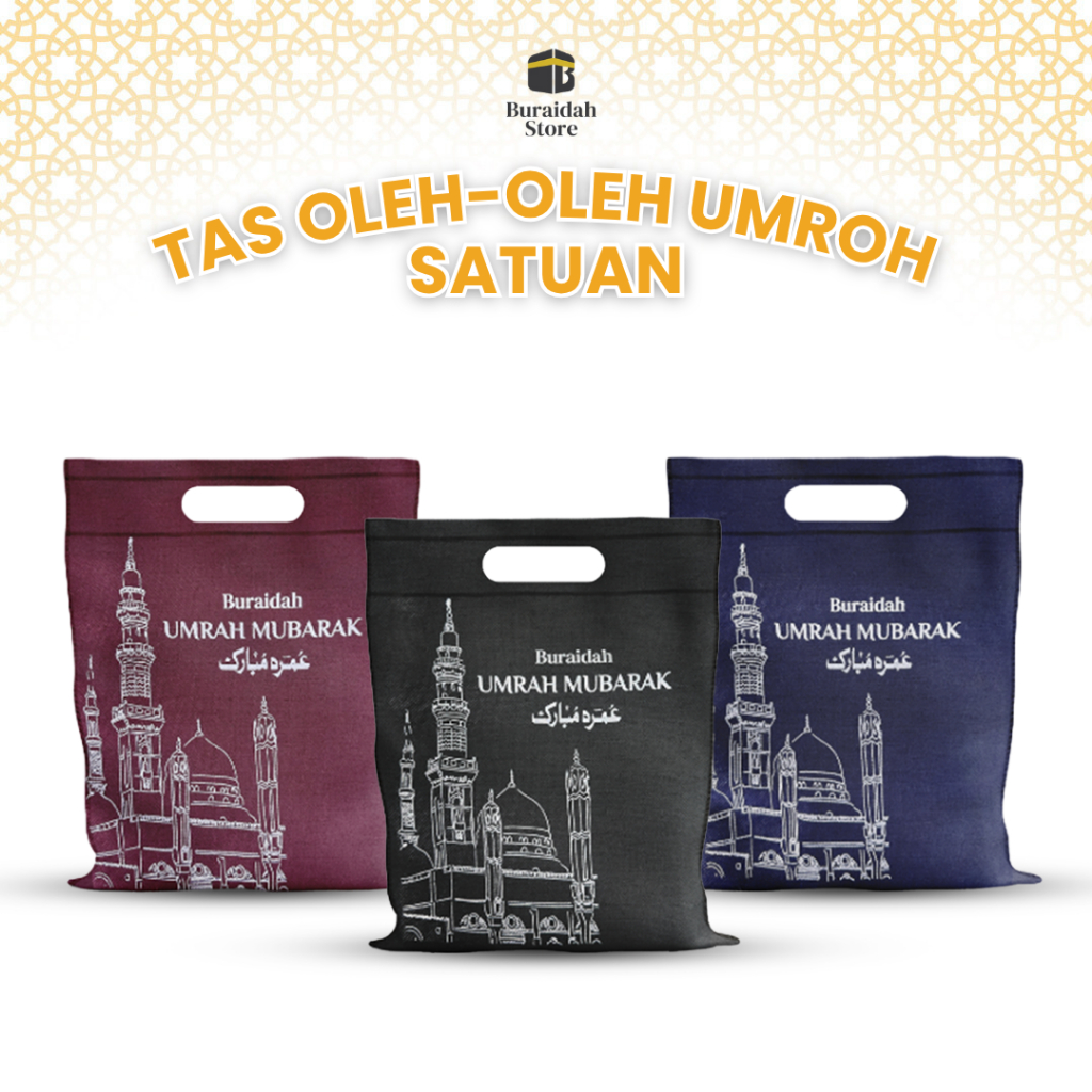 

Tas Oleh Oleh Haji Umroh Premium Motif Nabawi Kemasan Hampers Souvenir Umroh Unik Gift
