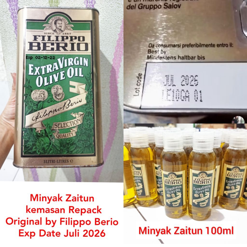 

Minyak Zaitun Filippo Berio Extra Virgin Olive Oil kemasan Repack 100ml
