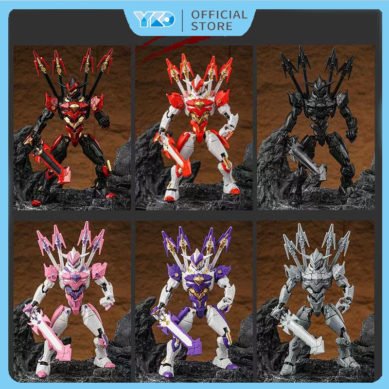 YKO Dummy Action Figure Mainan Mecha Multi Sendi Manekin Cetak 3D Pergeseran Bentuk Bergerak