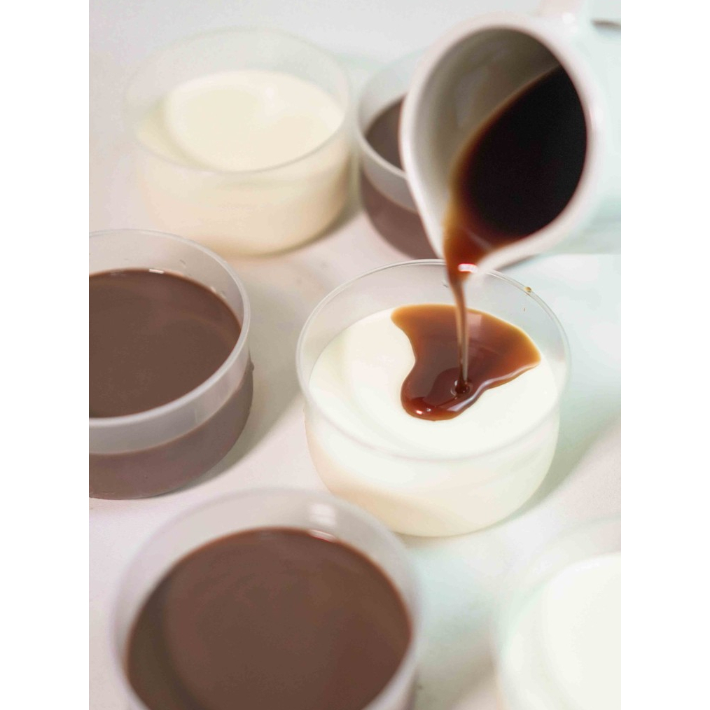 

Mix Pudding | Half Choco Half Milk | Momo Pooding