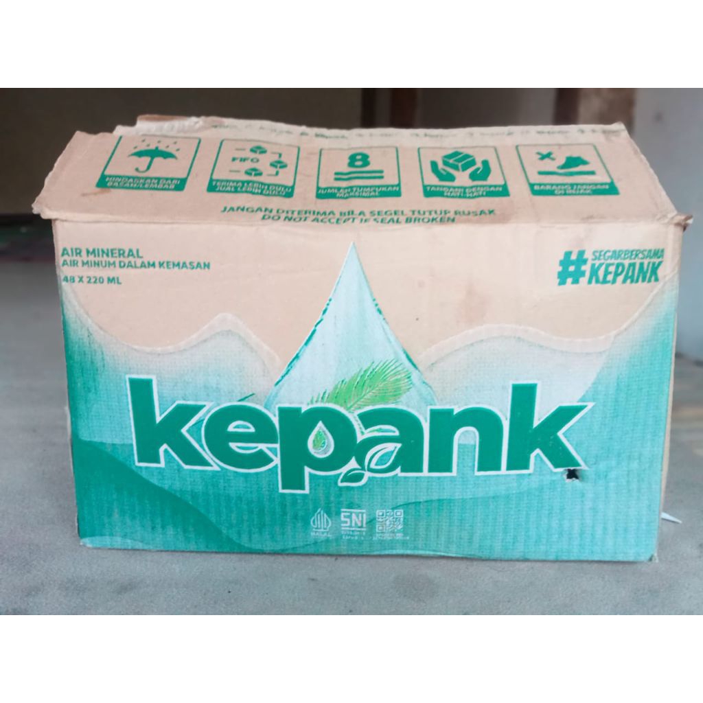 

air mineral KEPANK kemasan baru 220ml x 48 (1dus)