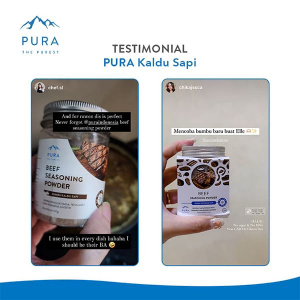 

mall inline badgePura Kaldu Asli | Bumbu Kaldu Sapi (100gr) dan (20gr)- Beef Seasoning Powder - Kaldu Mpasi - BB Booster - No Msg - No Gula - Kaldu Serbaguna - Kaldu Bayi - Kaldu Sapi Pura