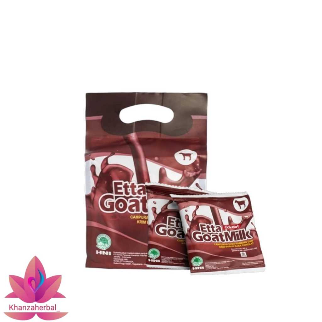 

Susu Etta Goat Milk Cokelat HNI | Susu Kambing Bubuk Etawa | Susu EGM Per Pouch 10 Sachet