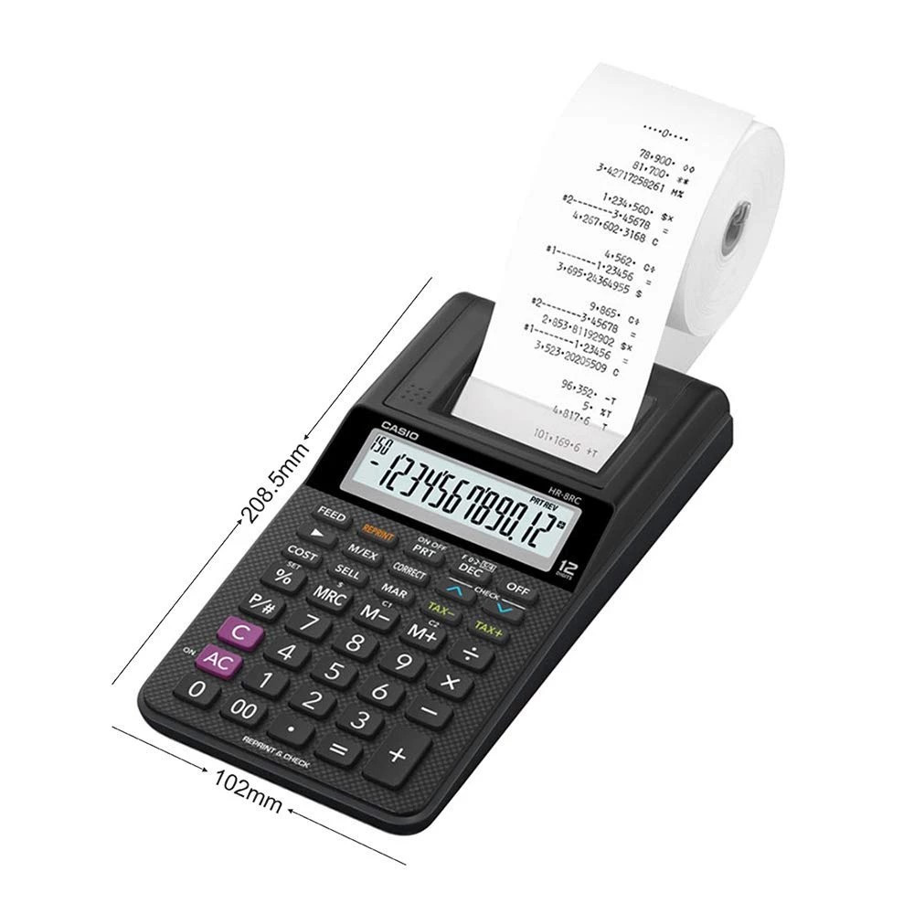 

Casio HR-8RC Portable Print Calculator / Kalkulator Printing Kasir Casio Hr-8Rc Mini Print Calculator 8 Rc