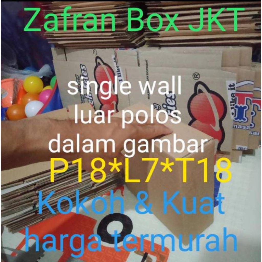 

Dus/Box/karton/packing single wall P18*L7*T18 luar polos dalam gambar