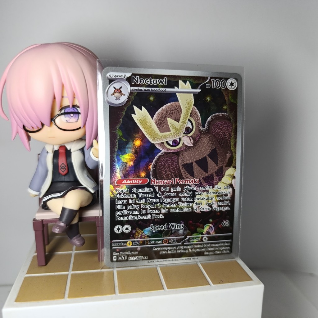 ORI Kartu Pokemon Noctowl AR / Noctowl Pokeball Indo H TCG Card Poke Ball Indonesia Booster Pack Bim