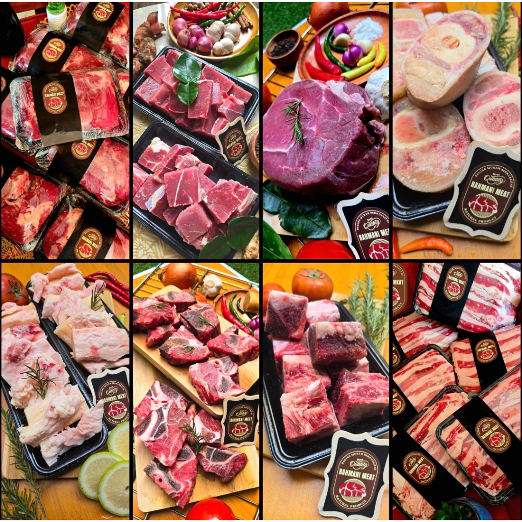 

Daging Sapi Murah Berkualitas Semarang/Daging Rendang/Beef Slice/Semur/Daging Steak/Saikoro/Meltique/Tetelan/Kikil/Koyor/Iga/Brisket/Paru. Tidak ada minimal pembelian. Tersedia dalam kemasan 500gram dan 1kg. Pengiriman Kota Semarang dan sekitarnya.