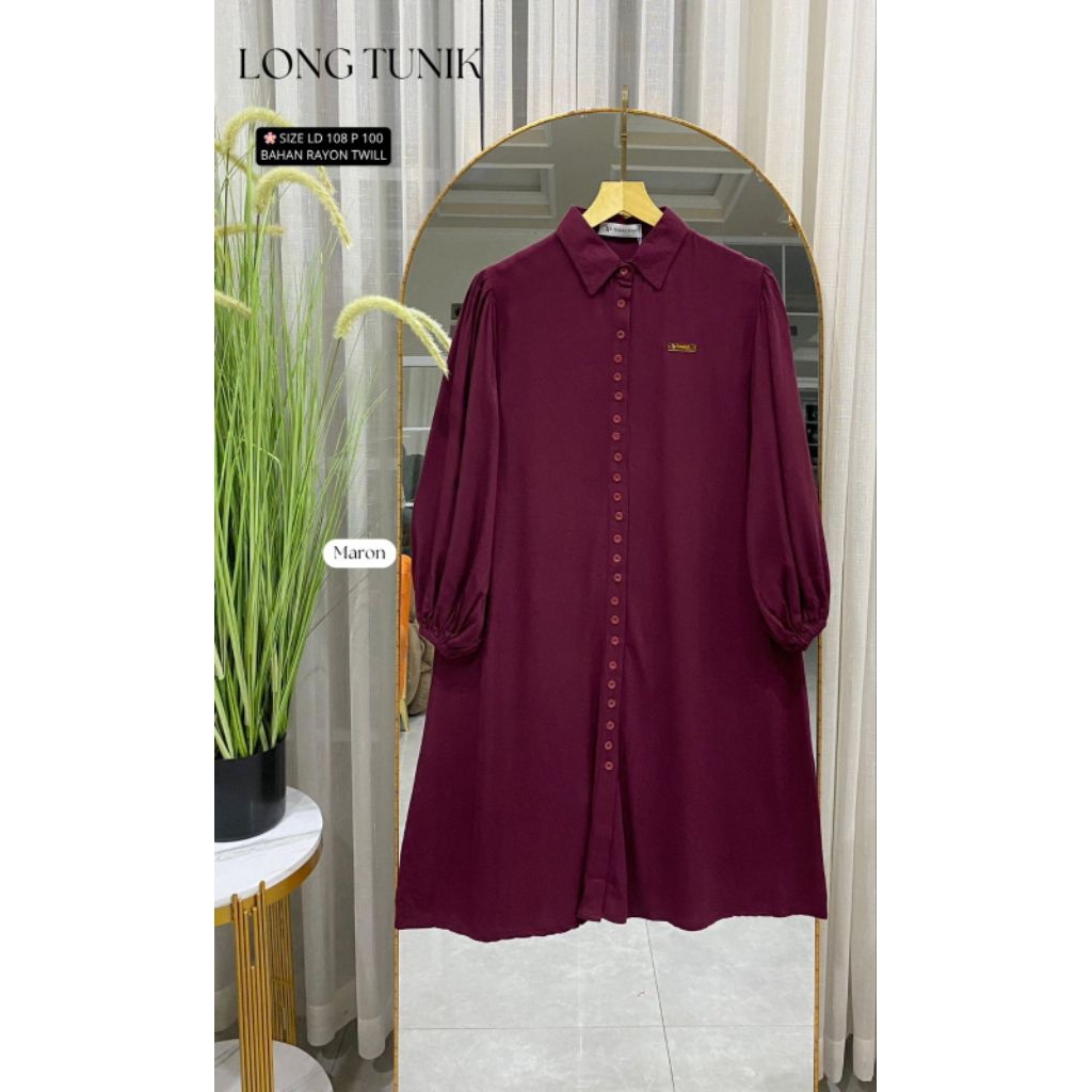 Long tunik Rayon Twil Bu 3point 3 point