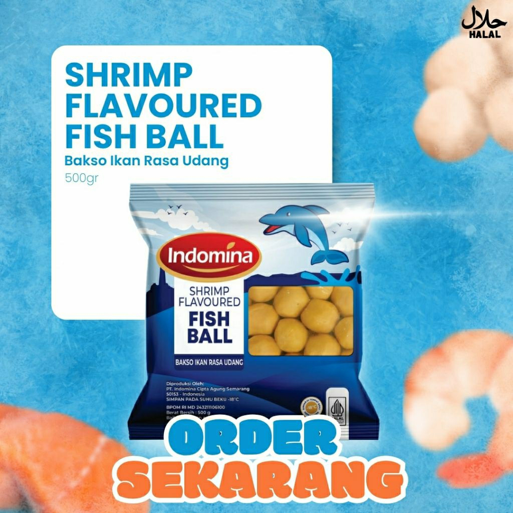 

INDOMINA SHRIMP FLAVOURED FISH BALL 500 GRAM