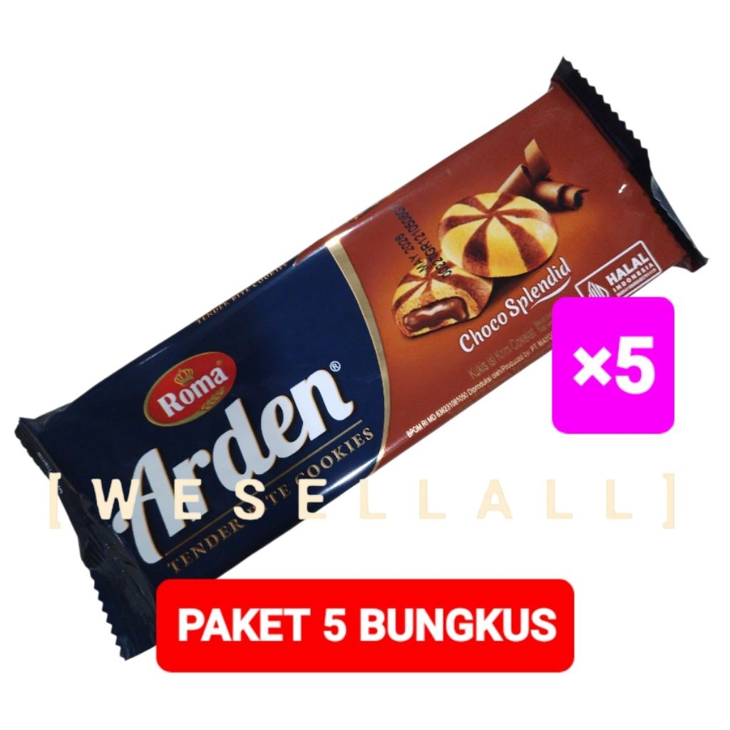 

Roma Arden Biskuit PER PAKET Isi 5 Bungkus @ 27 gr | 0021SPA