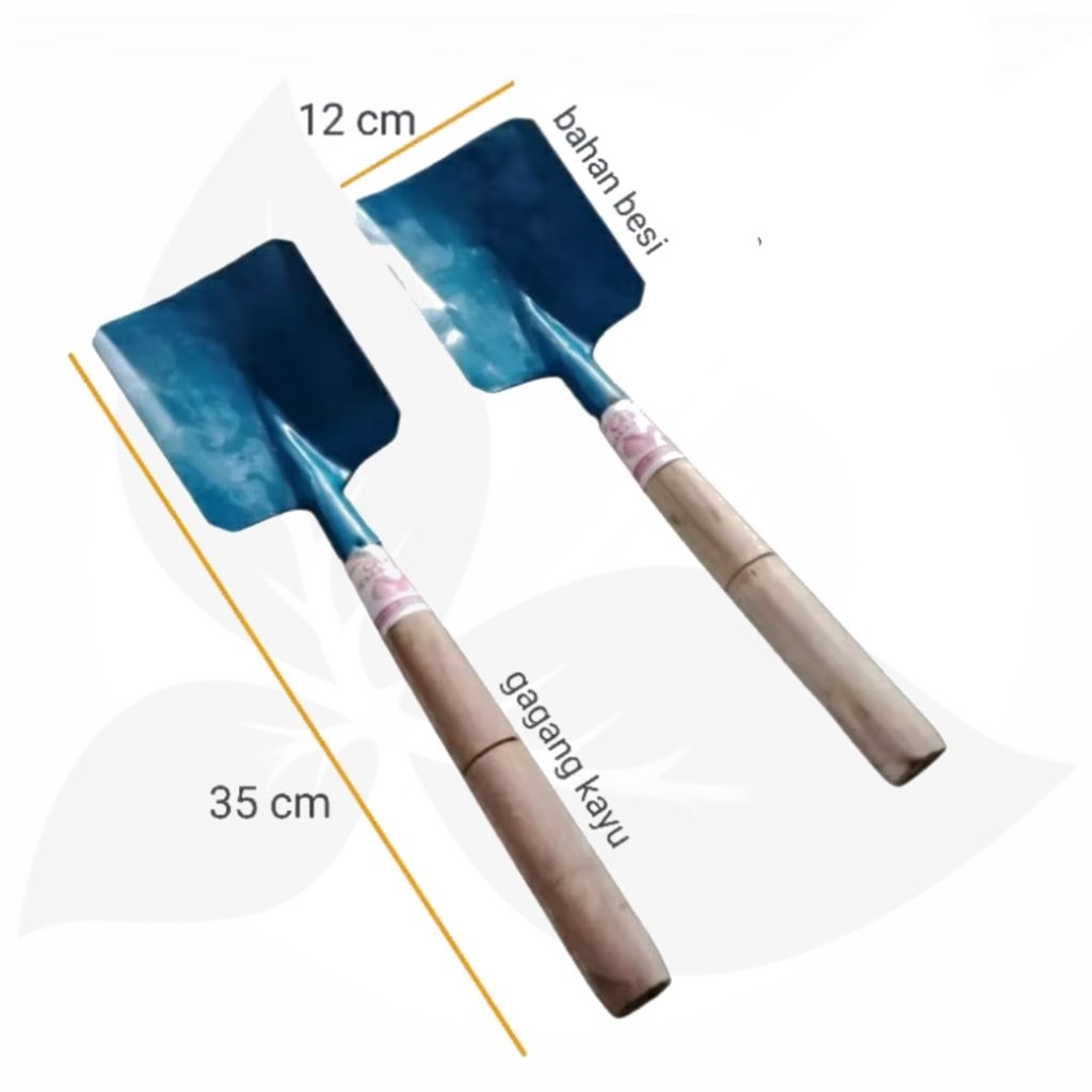 Sekop Kecil Sekrop Taman Bahan Besi Gagang Kayu