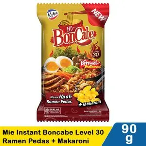 

Kobe Mie Instant Boncabe Level 30 Ramen Pedas + Makaroni 90G