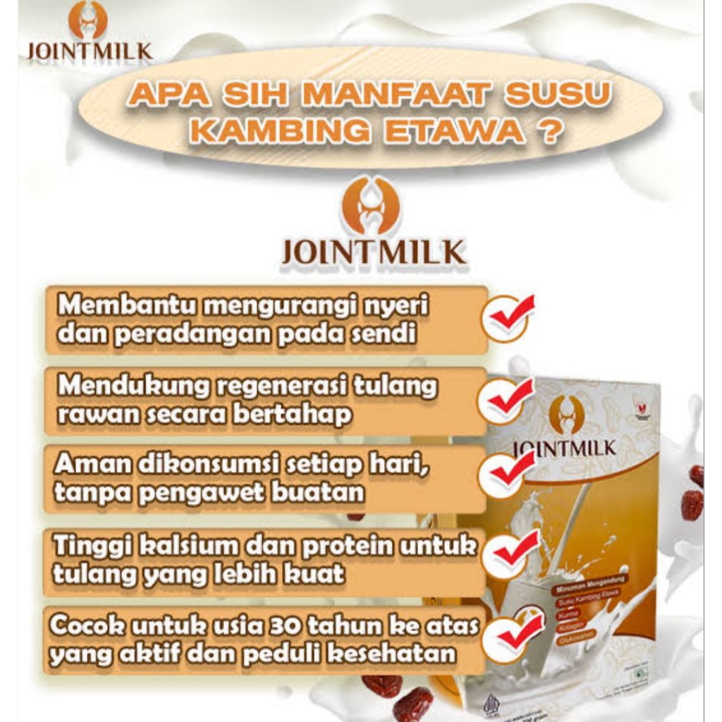 

pusat susu jointmilk asli original berkualitas bagus untuk obati nyeri sendi dan tulang ampuh sudah bpom