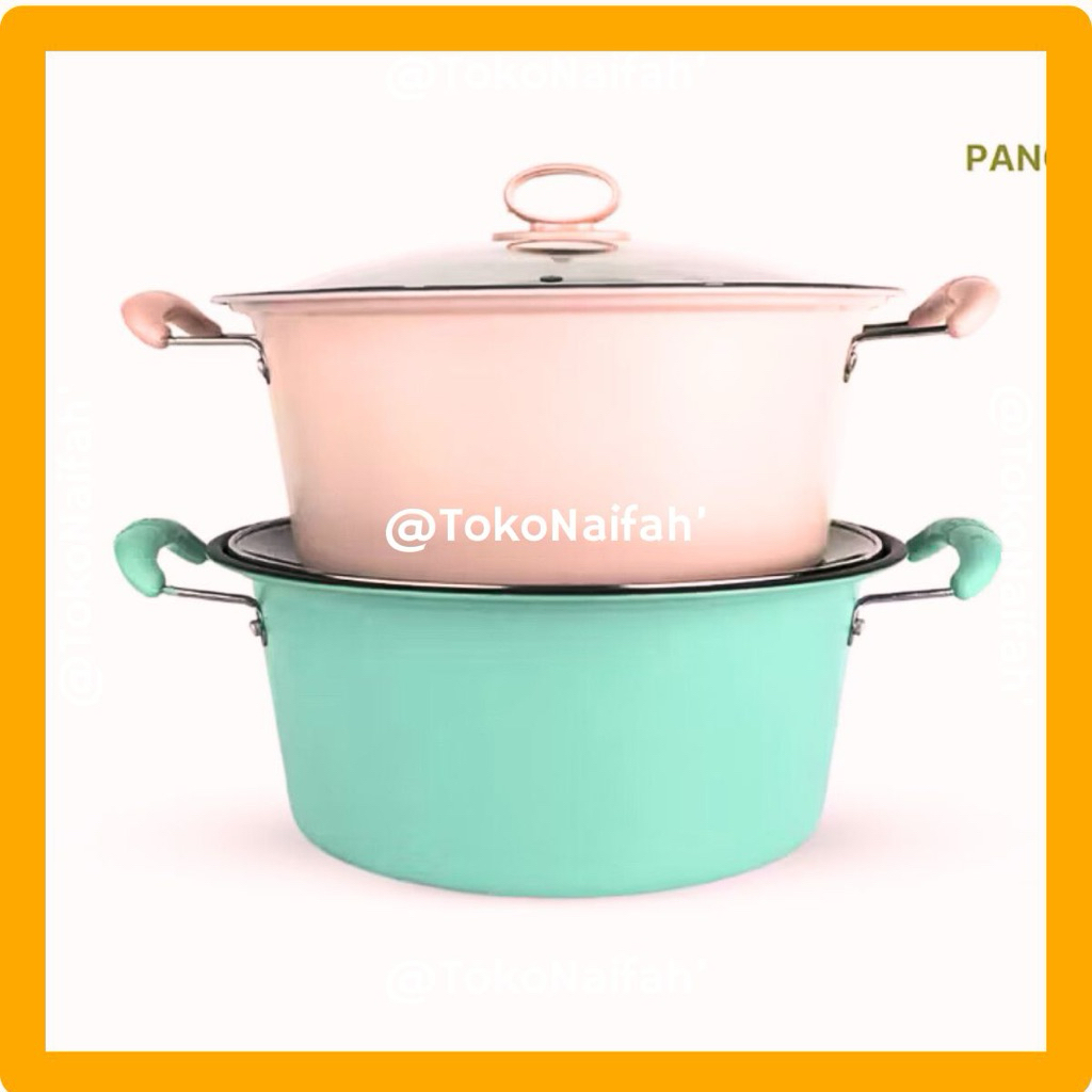 Panci Warna-warni tutup kaca 20cm