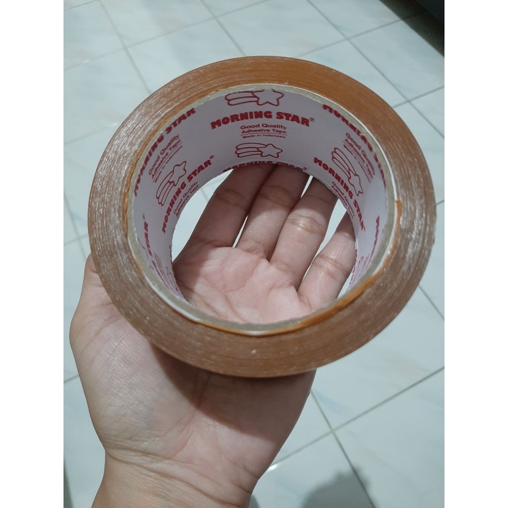 

Lakban Coklat dan Bening merk Morning Star