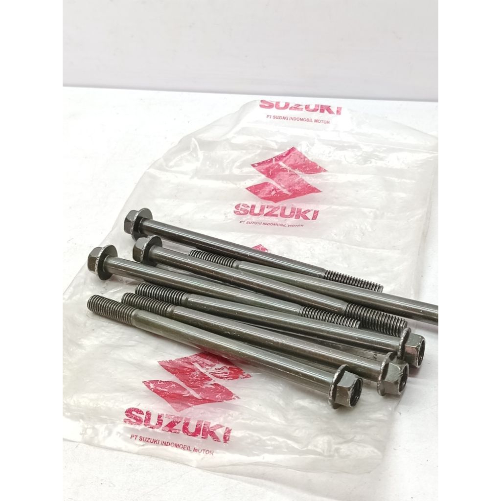 AS BAUT DAN MUR ENGINE MOUTHING GANTUNGAN MESIN BAGIAN PALING ATAS SATRIA 2TAK LUMBA RU HIU LSCM NOS