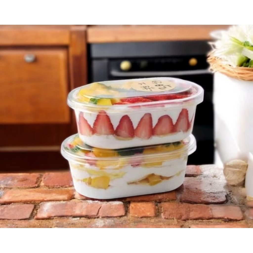 Cup dessert/tempat dessert/mika dessert oval 350ml