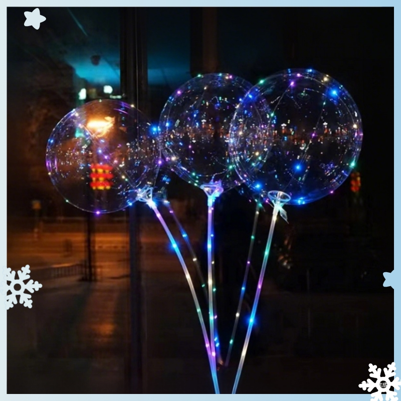 BALON LED RAINBOW WARNA WARNI KELAP KELIP PARTY ULTAH