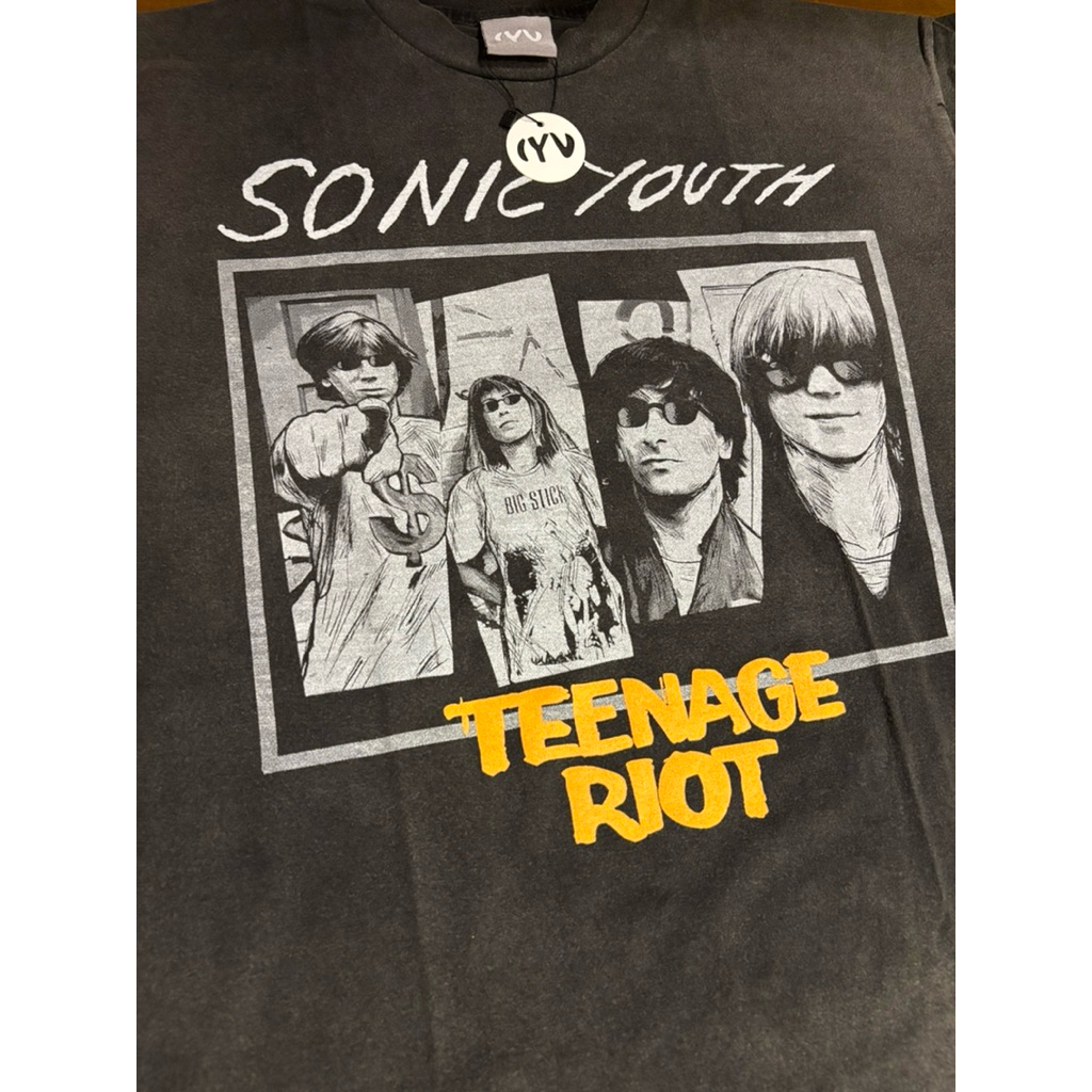 T-Shirt / Tees Bootleg Sonic Youth Band Black Faded Colour (NEW)