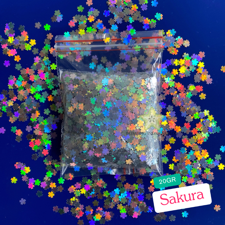 

Glitter Shaped Holo Sakura 20gr Cherry Blossom Flower Bunga Kelopak Tempelan Estetik Aesthetic Hias Tempel Dekorasi Kilauan Taburan Berkilau Beautify Beauty Cute Lucu Variasi Bentuk Shiny Tabur DIY Gliter Blimbing Indah Sablon Malang