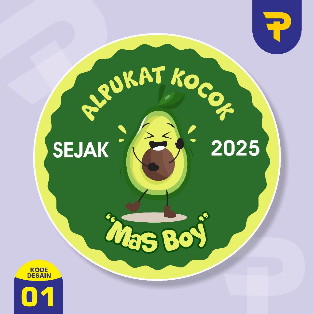 

stiker buah stiker kemasan stiker alpukat