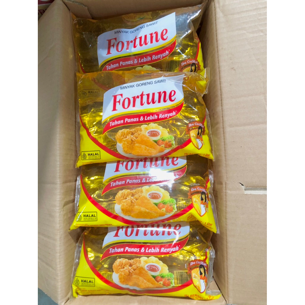 

[COD] Minyak Goreng Fortune 1 Liter Refill Pouch Bantal Minyak Jernih Hemat Murah