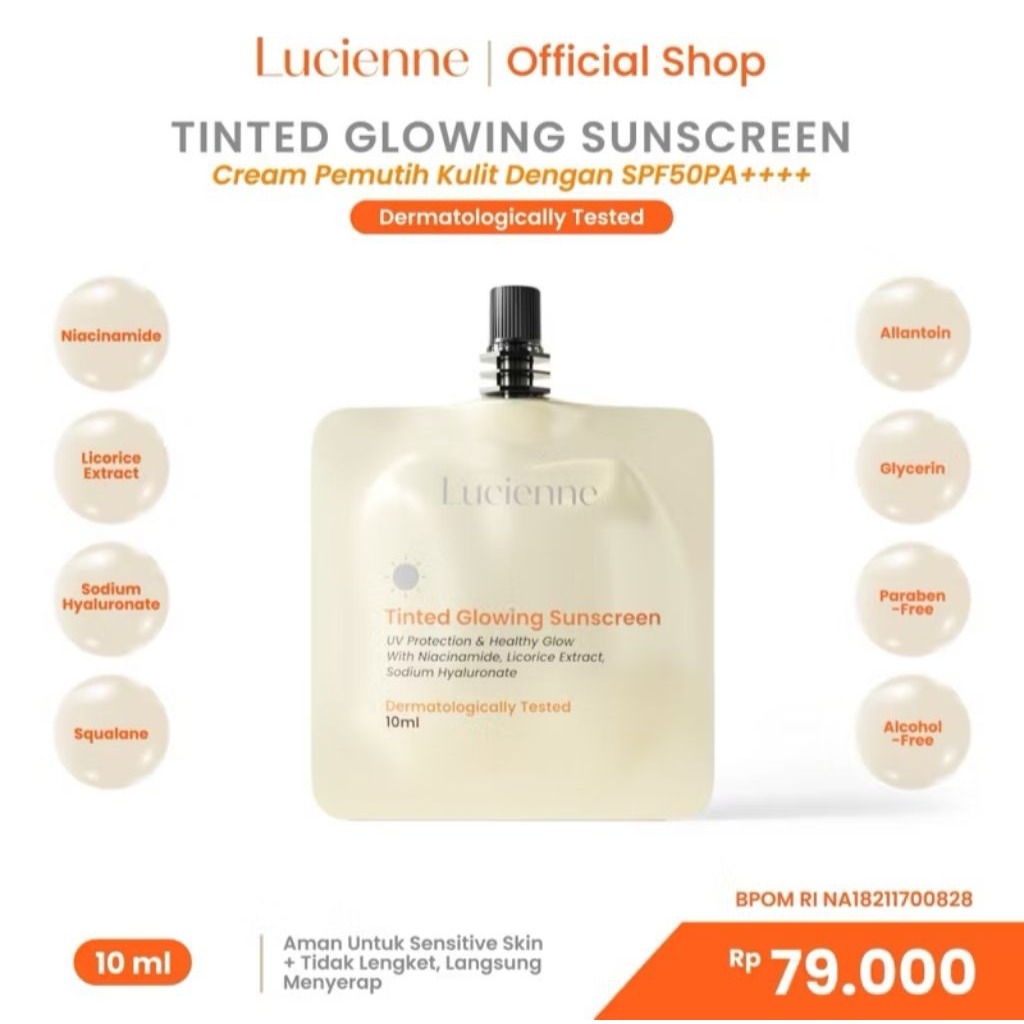 Lucienne Tinted Glowing Sunscreen 10ml