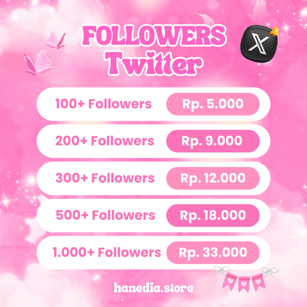Followers Twitter Permanen Real Aktif Murah Bergaransi