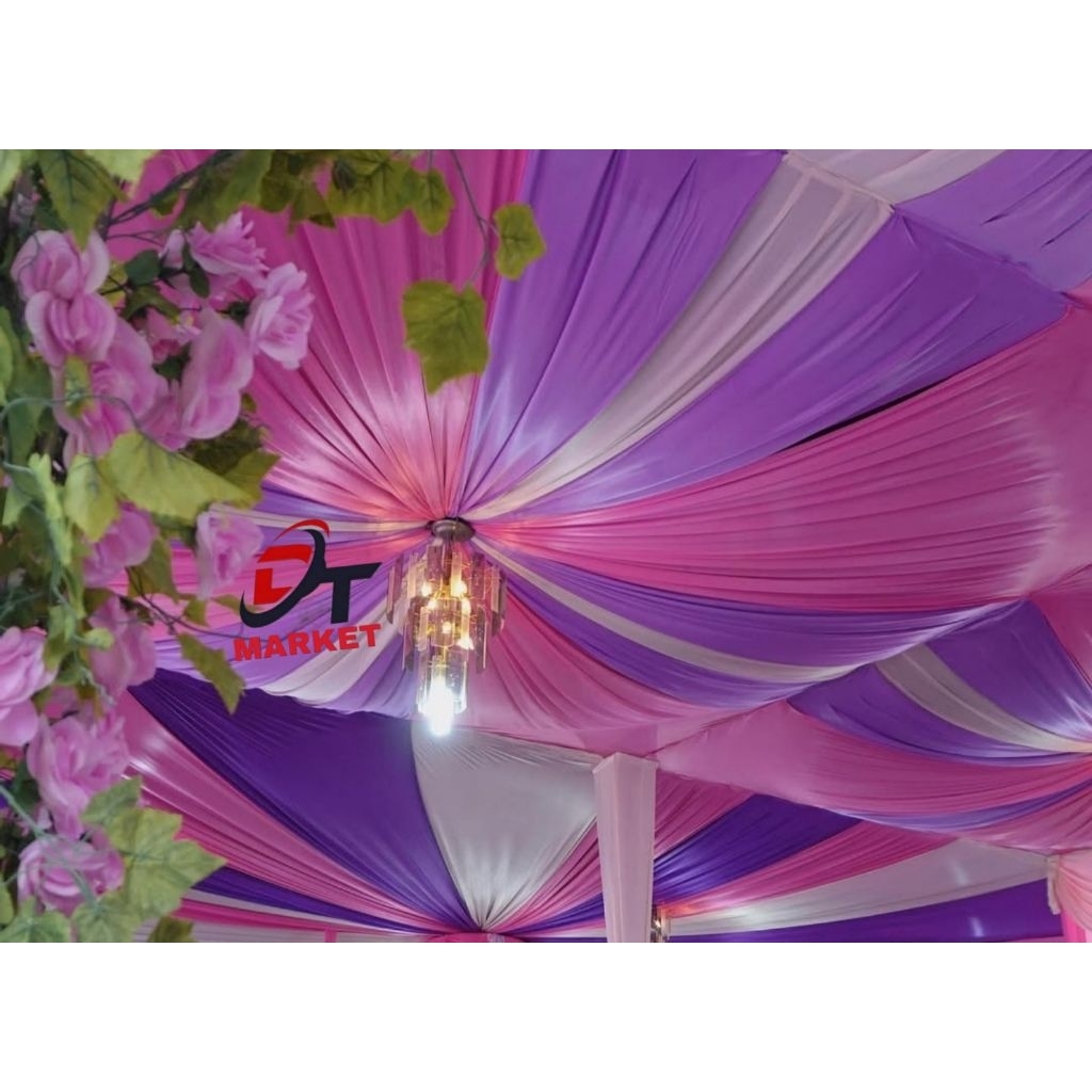 Plafon dekorasi tenda pesta/terop 6x6