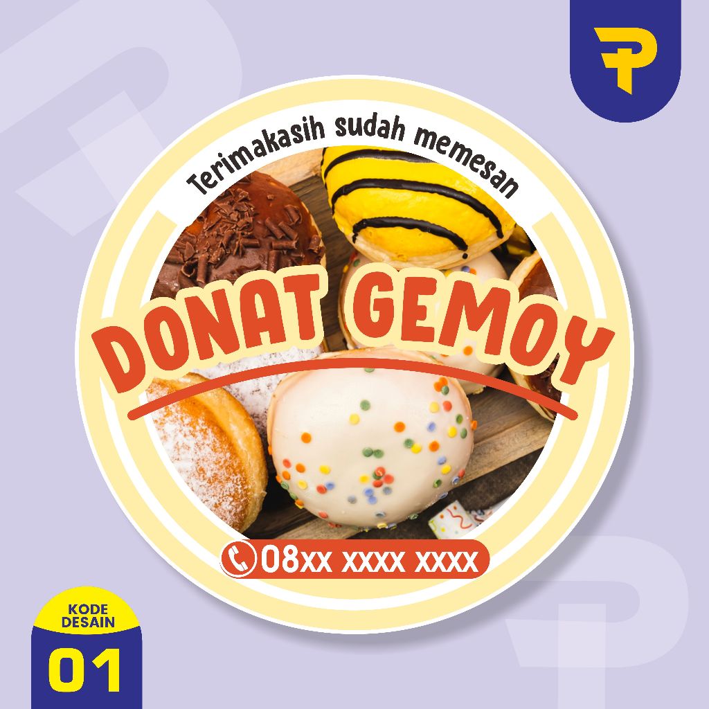 

stiker donat stiker kue stiker roti