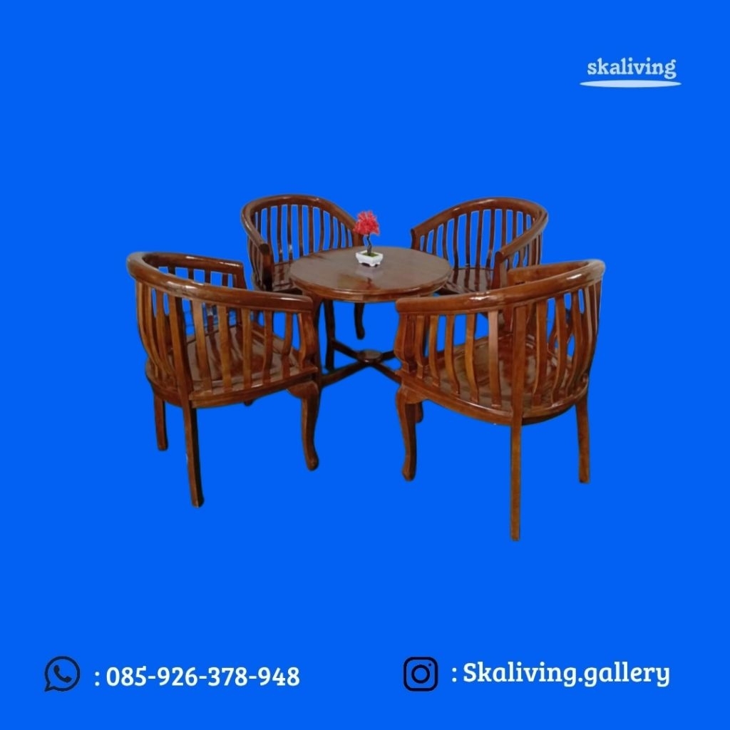 Set meja teras betawi minimalis kayu jati set meja teras kayu jati meja teras kayu jati kursi teras 
