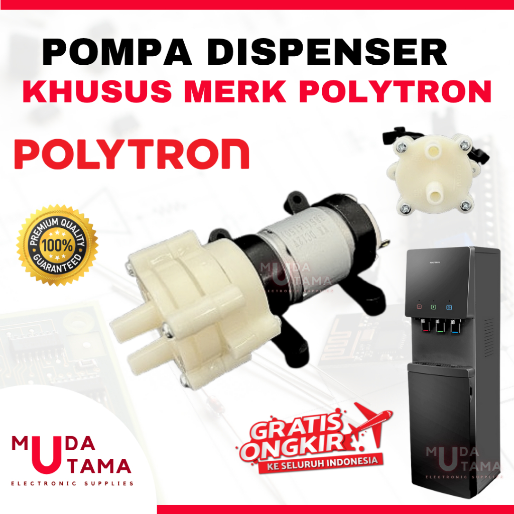 DINAMO POMPA DISPENSER POLYTRON GALON BAWAH 12 Volt | MOTOR DISPENSER GALON BAWAH POLYTRON | POMPA D