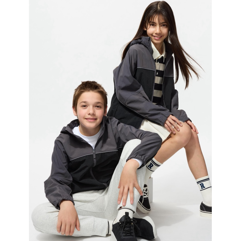 KIDS jaket parka saku UV protection UNIQLO