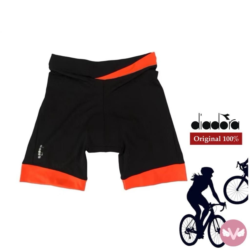 Diadora Cycling Short Celana Olahraga sepeda Wanita Black / Celana Wanita Olahraga Diadora / Celana 