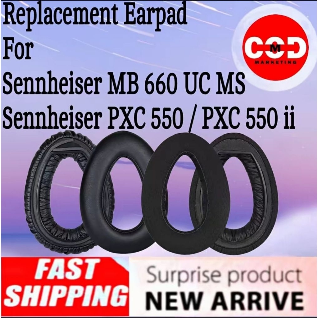 Bantalan Earcup Foam Earpad Cushion Sennheiser - PXC 550 - PXC550 - PXC 550 ii - PXC 550ii - PXC550 