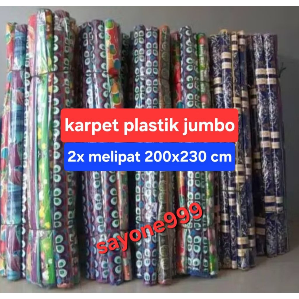tikar/karpet spon eva plastik tahan air/anti rontok tebal 3 mili 2x melipat jumbo