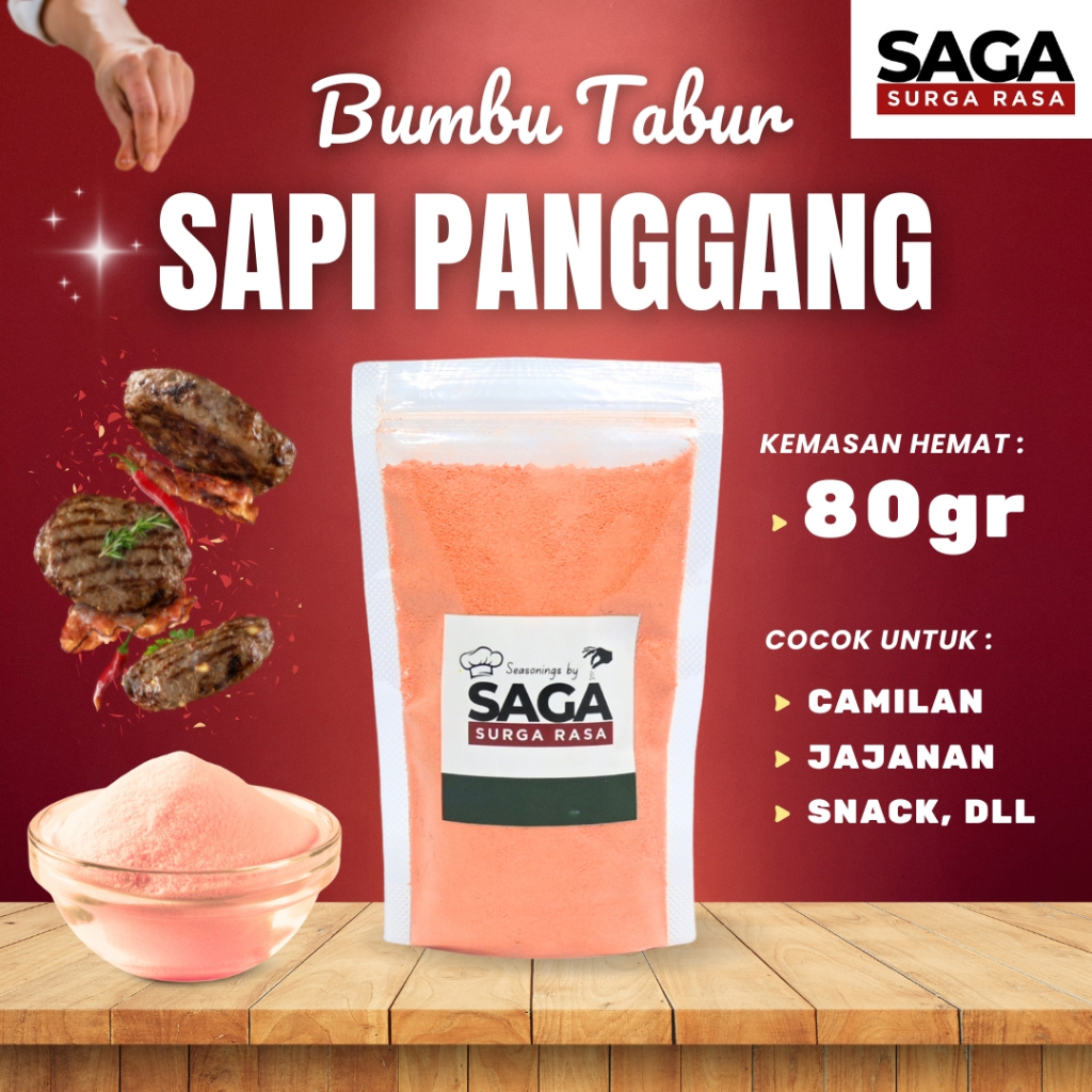 

SURGA RASA Bumbu Tabur Sapi Panggang 80gr - Bumbu Tabur Rasa & Bubuk Tabur Premium
