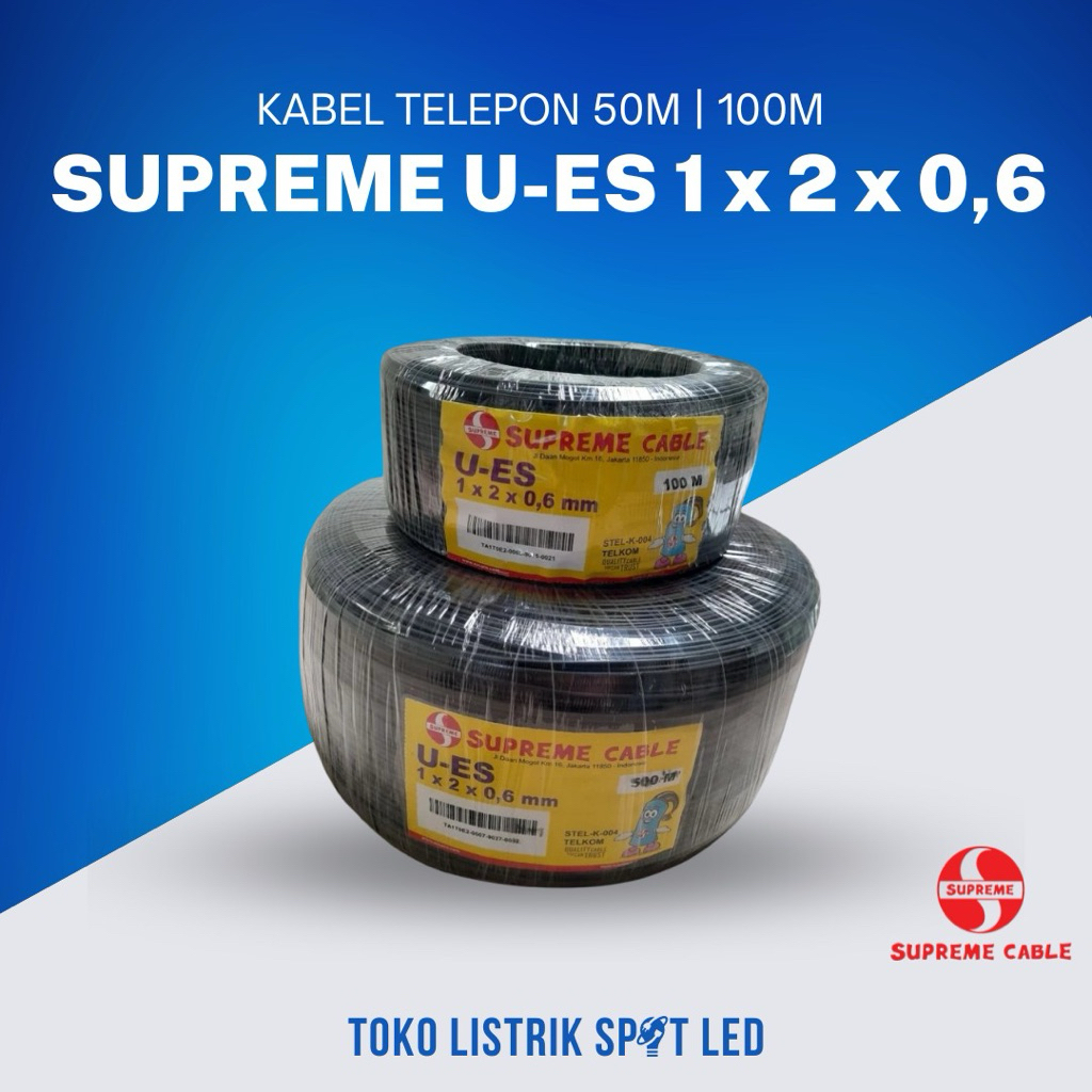 Kabel Telepon Outdoor Supreme 100 meter 1 Roll
