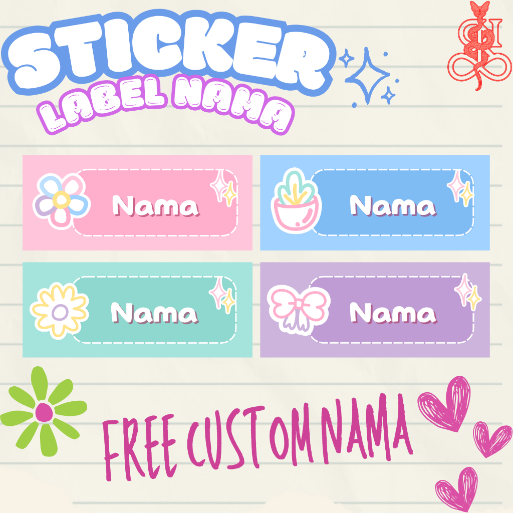 

Sticker Label Nama | Sticker nama anak | Stiker Tumbler | Stiker nama Custom | Sticker Aesthetic - Indrynity