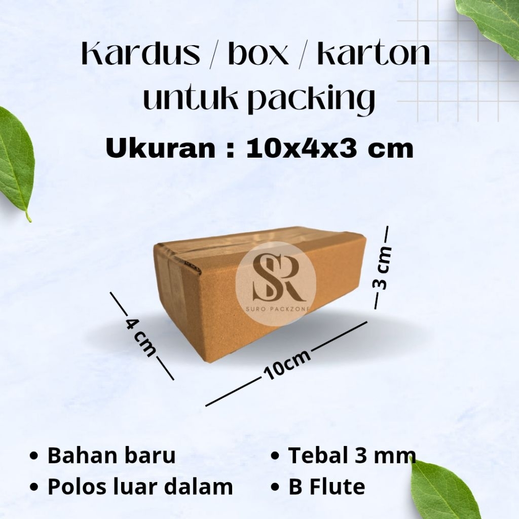 

Kardus Packing Ukuran 10x4x3 cm / Box Packing / Karton Packing Polos Baru dan Tebal