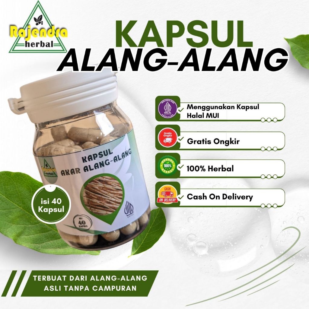 Kapsul Bubuk Asli Akar Alang Alang || 100% Herbal Alami
