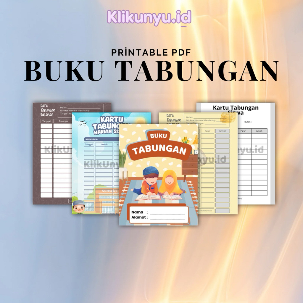 

Buku Tabungan Anak & Siswa - Printable PDF Lucu & Edukatif