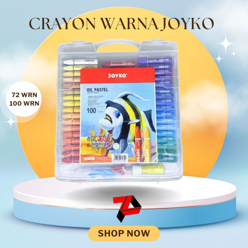 

Krayon Joyko 72 & 100 Warna / Oil Pastel Art Set Mewarnai isi 72 & 100