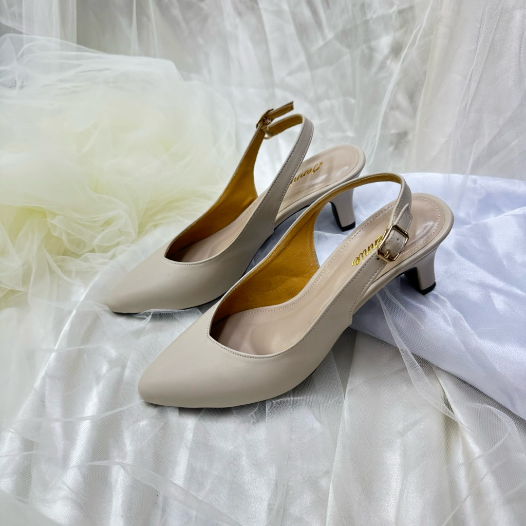 JENNIE SHOES 5001 - SANDAL SYAFIRA MULES WANITA BERTALI BELAKANG HEEL 4CM