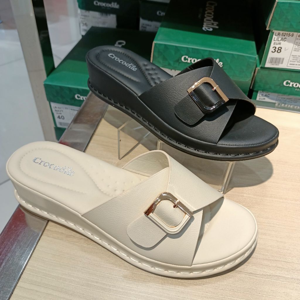 sandal wanita wedges 3cm CROCODILE original matahari