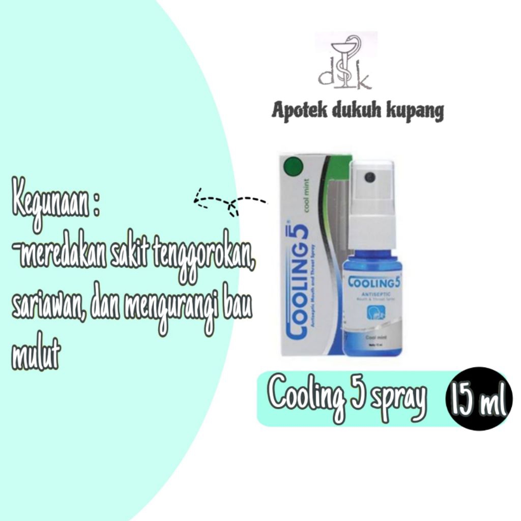 Cooling 5 spray obat sariawan (15 ml )